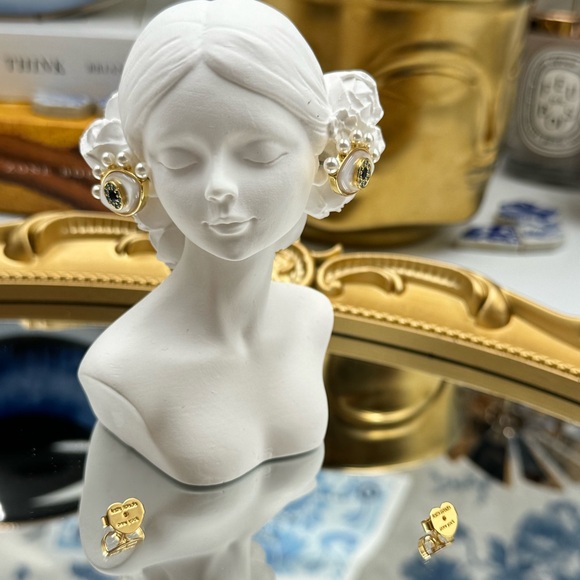 🆕 KATE SPADE 🧿 NWT Evil Eye Statement Studs - Crystal & Pearl - Picture 11 of 15